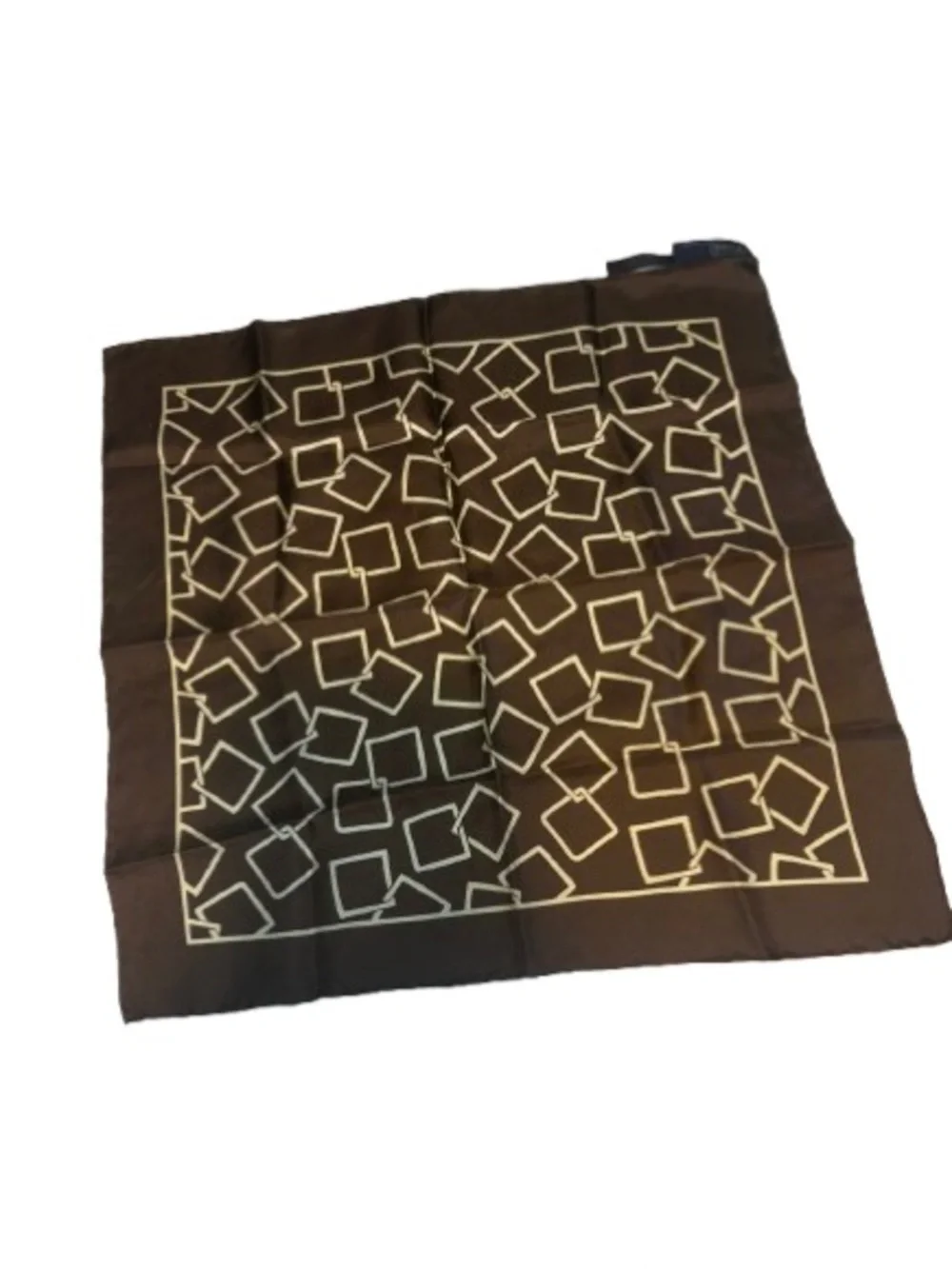 vintage silk pocket square or scarf by Polo Ralph Lauren brown